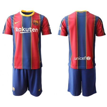 Koszulka FC Barcelona Dziecięcy Domowe Koszulki Piłkarskie 2020-2021 Krótki Rękaw